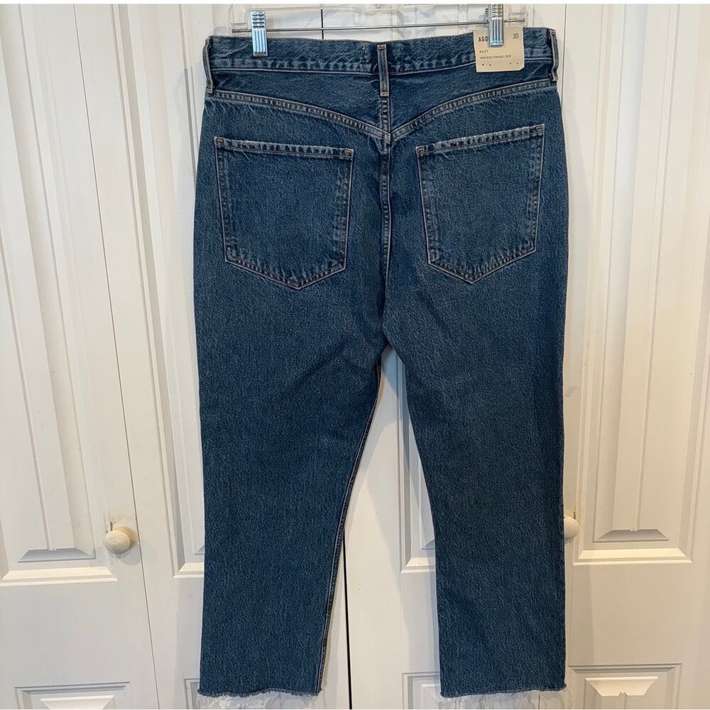 Agolde Riley High Rise Straight‎ Crop Jeans Size 30 - Picture 2 of 9